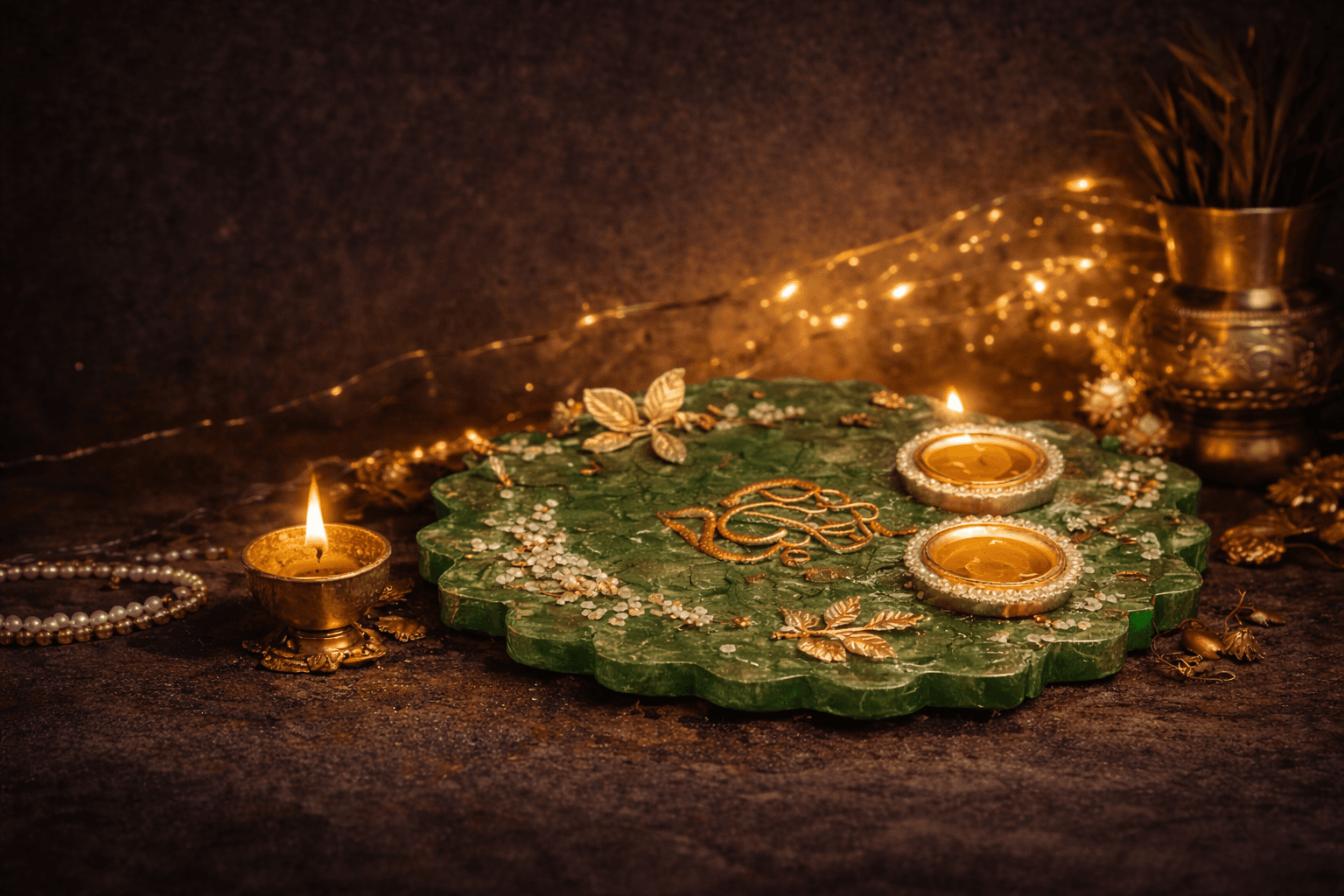 Handcrafted resin decor for sacred spaces